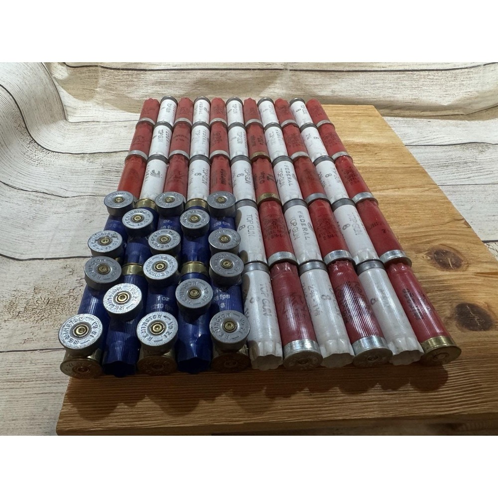 American Flag Shotgun Federal Top Gun Shells Unique Handmade - Picture 5 of 10